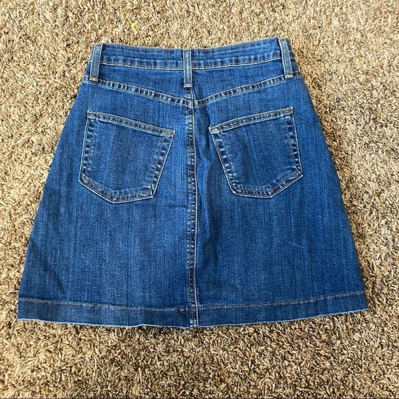 Just Black BUTTON-FRONT DENIM SKIRT - Picture 3 of 8